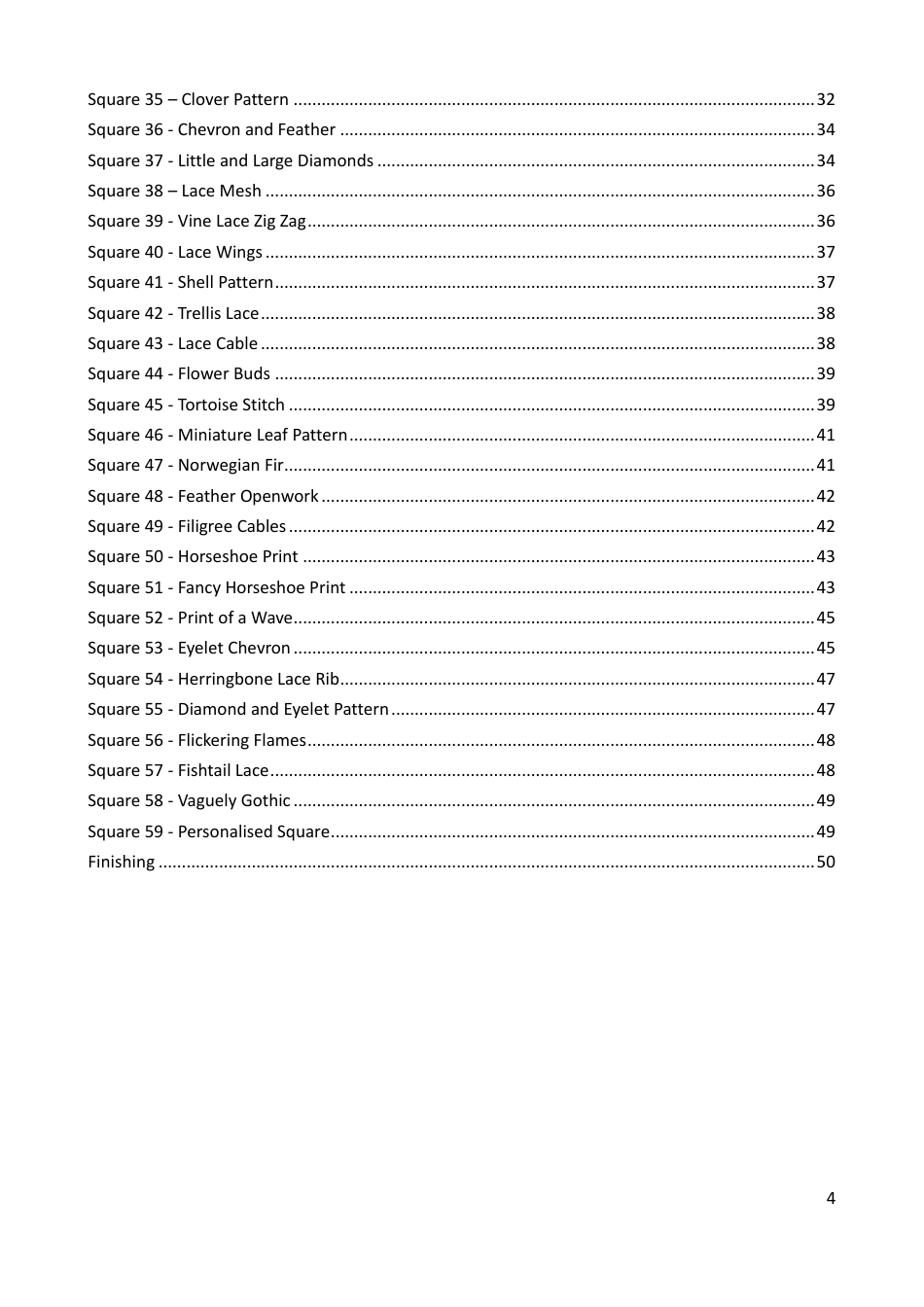 Lace Mystery Blanket Knitting  Crochet Pattern, Page 4