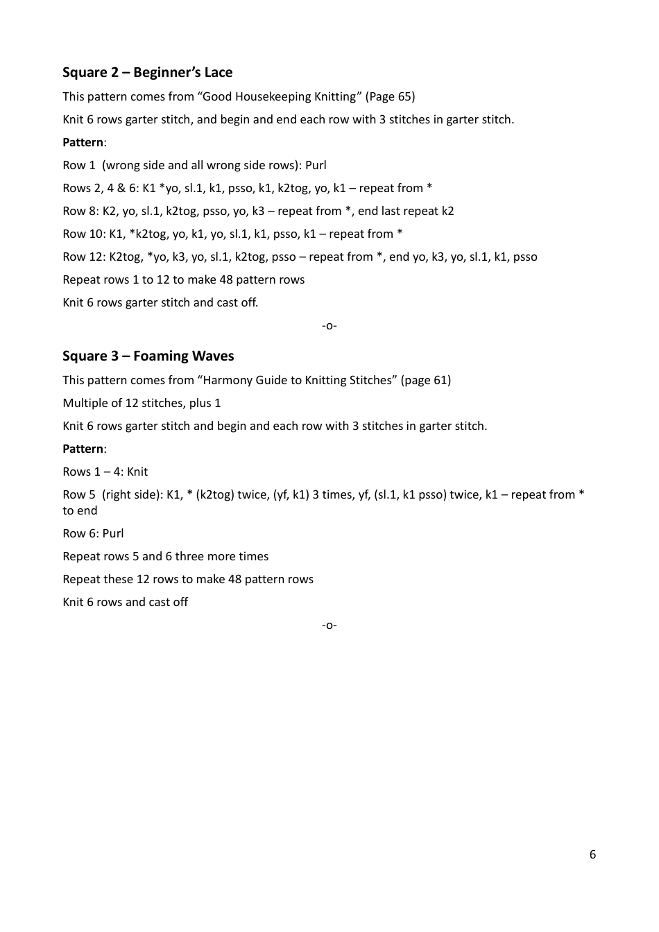 Lace Mystery Blanket Knitting  Crochet Pattern, Page 6