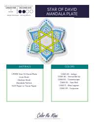 Document preview: Star of David Mandala Plate Pattern Template