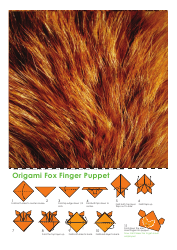 Document preview: Origami Fox Finger Puppet Template