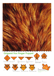 Origami Fox Finger Puppet Template