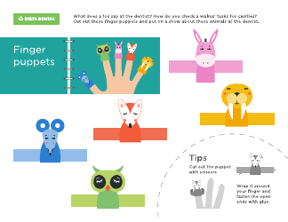 Document preview: Cute Animal Finger Puppet Templates