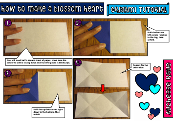 Document preview: Origami Blossom Heart Guide