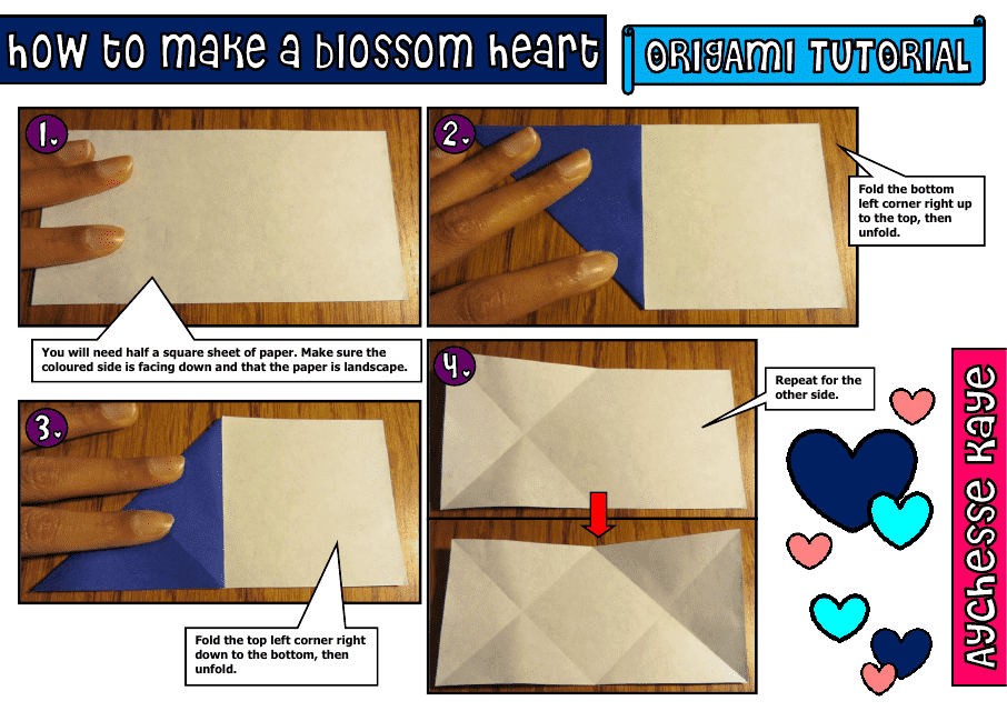 Origami Blossom Heart Guide