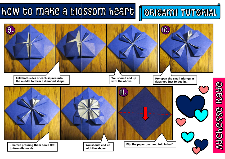 Origami Blossom Heart Guide Download Printable Pdf Templateroller