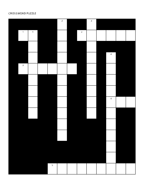Crossword Puzzle Template