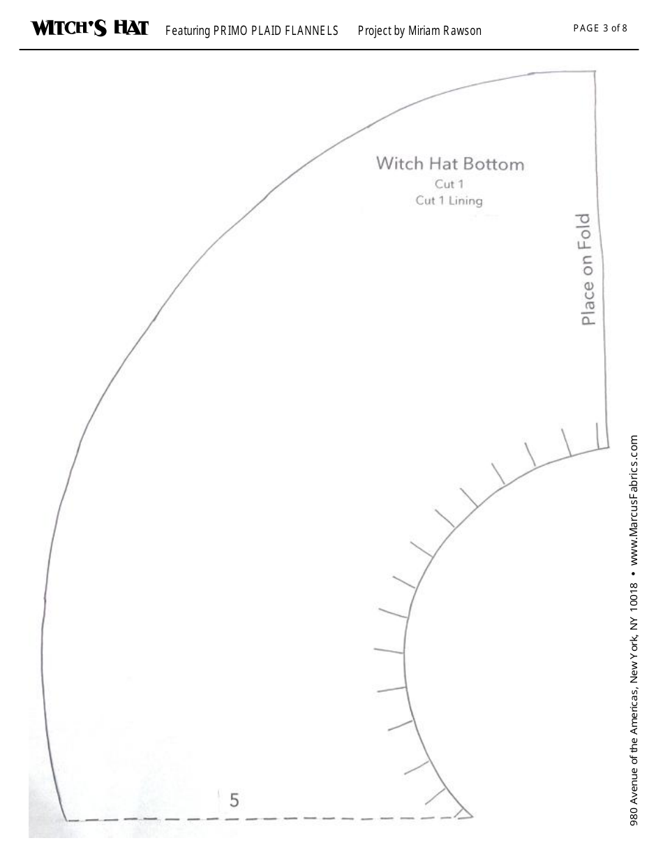 Witchs Hat Sewing Pattern Templates, Page 3