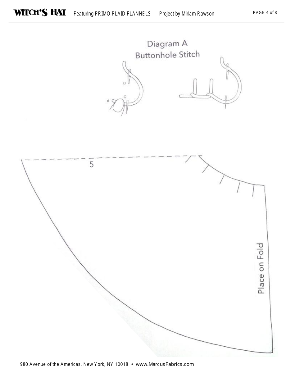 Witchs Hat Sewing Pattern Templates, Page 4