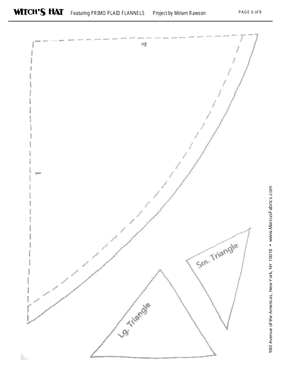 Witchs Hat Sewing Pattern Templates, Page 6