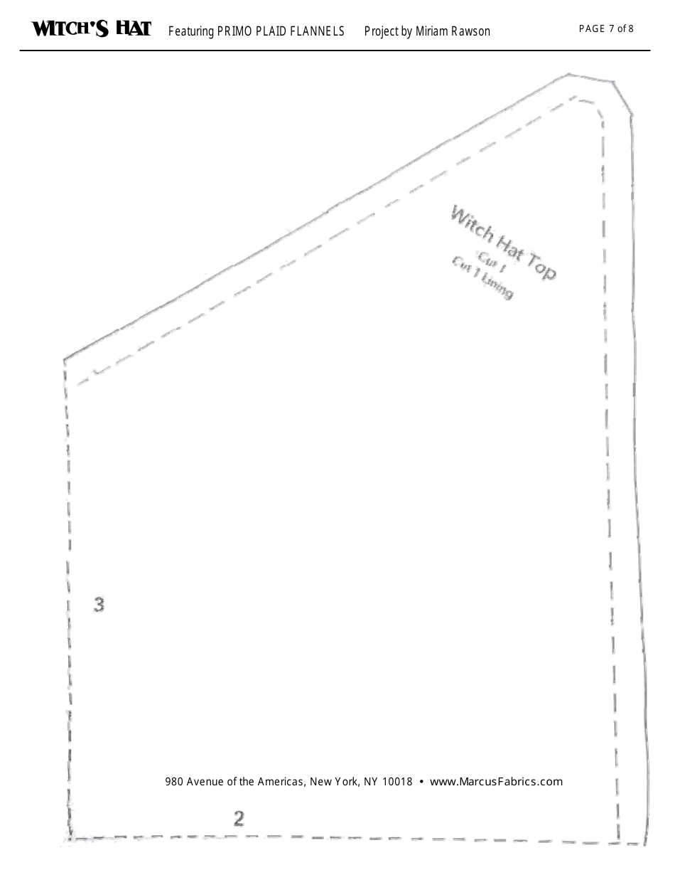 Witchs Hat Sewing Pattern Templates, Page 7