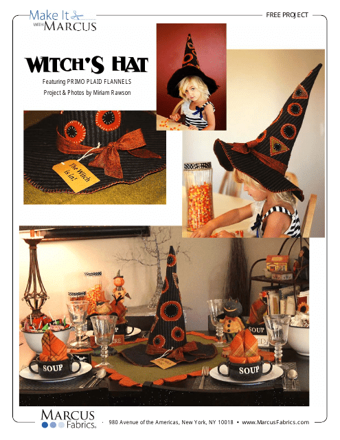 Witch's Hat Sewing Pattern Templates