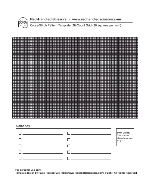 28-count Grid Cross-stitch Pattern Template