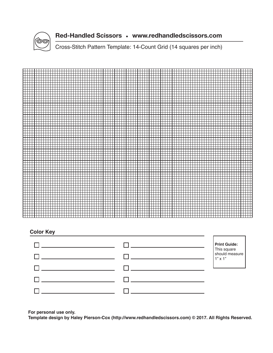 14count Grid Crossstitch Pattern Template Download Printable PDF Templateroller