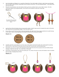 Plum Pudding Bird Sewing Pattern Template, Page 4