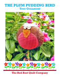Document preview: Plum Pudding Bird Sewing Pattern Template