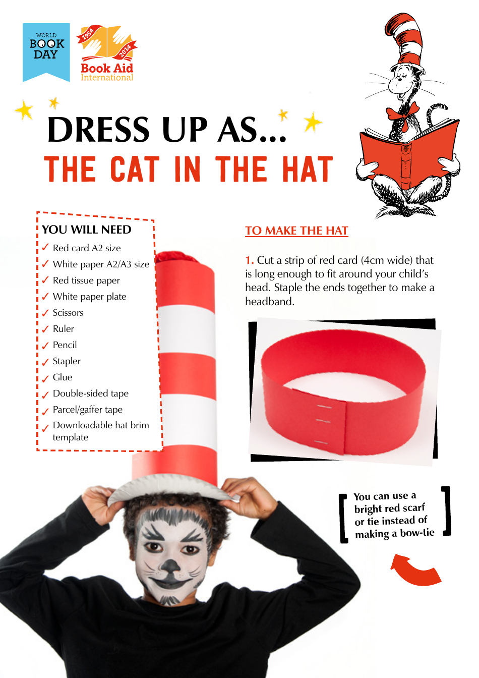 Cat in the Hat Bow-Tie and Hat Brim Templates Preview Image