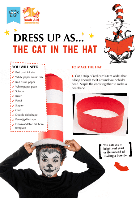 Cat in the Hat Bow-Tie and Hat Brim Templates Preview Image