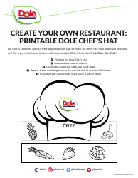 Document preview: Chef's Hat Template - Dole