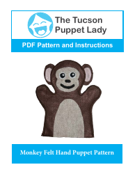 Document preview: Monkey Felt Hand Puppet Pattern Template