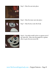 Monkey Felt Hand Puppet Pattern Template, Page 6
