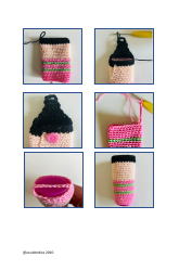 Mini Frida Hand Sanitizer Holder Crochet Pattern, Page 4