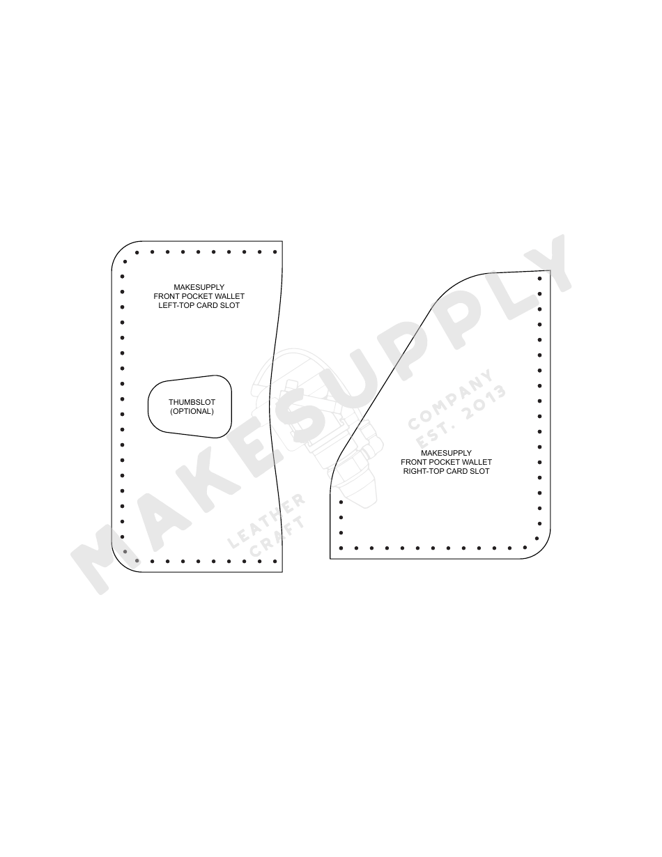 Front Pocket Card Wallet Template, Page 3