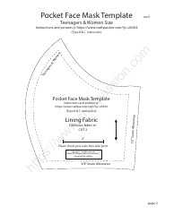 Pocket Face Mask Template, Page 2