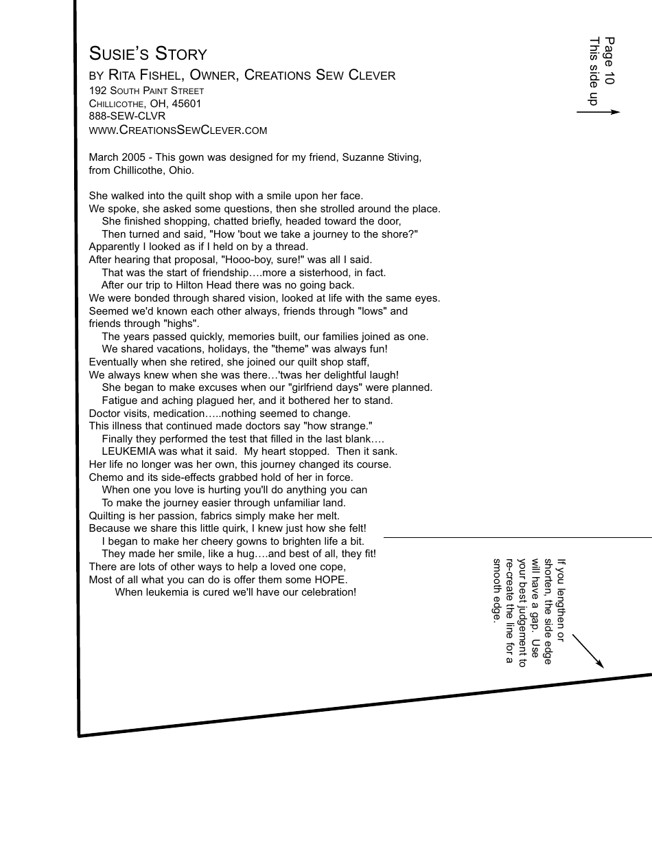 Adult Hospital Gown Sewing Pattern Templates, Page 10