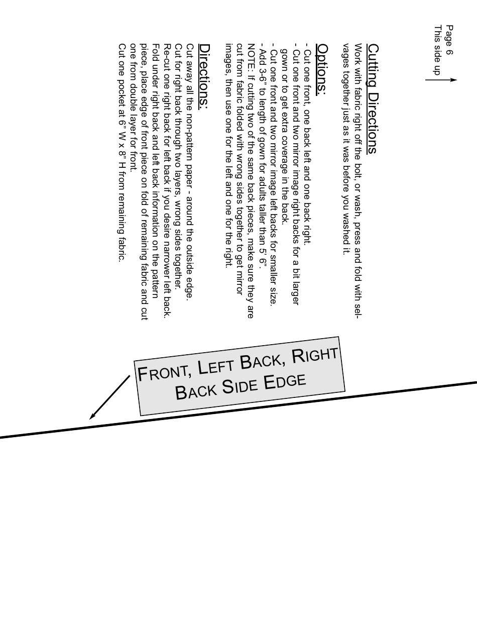 Adult Hospital Gown Sewing Pattern Templates, Page 6