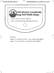 Cell Phone Crossbody Bag Sewing Pattern Template, Page 3