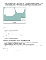 Elementary Crossbody Bag Sewing Pattern Template, Page 2