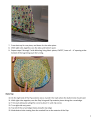 Elementary Crossbody Bag Sewing Pattern Template, Page 4