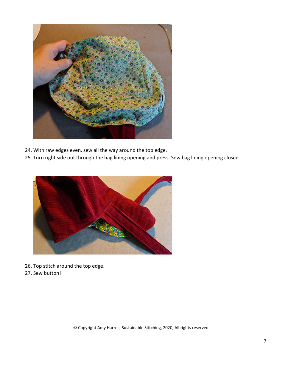 Elementary Crossbody Bag Sewing Pattern Template, Page 7