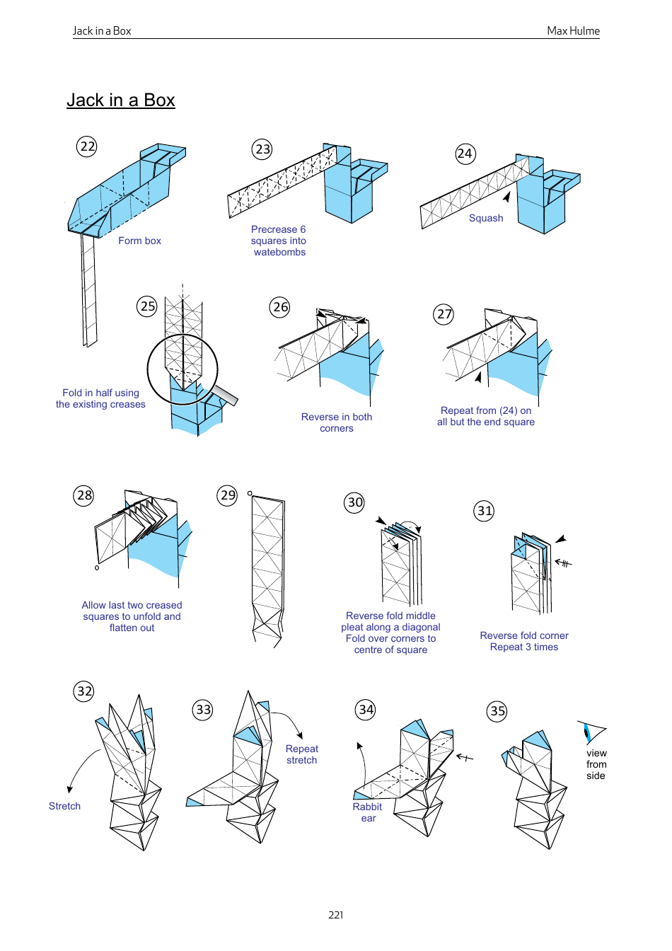 Origami Paper Jack in a Box Guide, Page 3