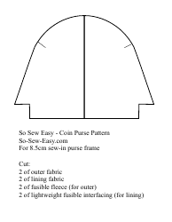 Coin Purse Sewing Pattern Template, Page 4