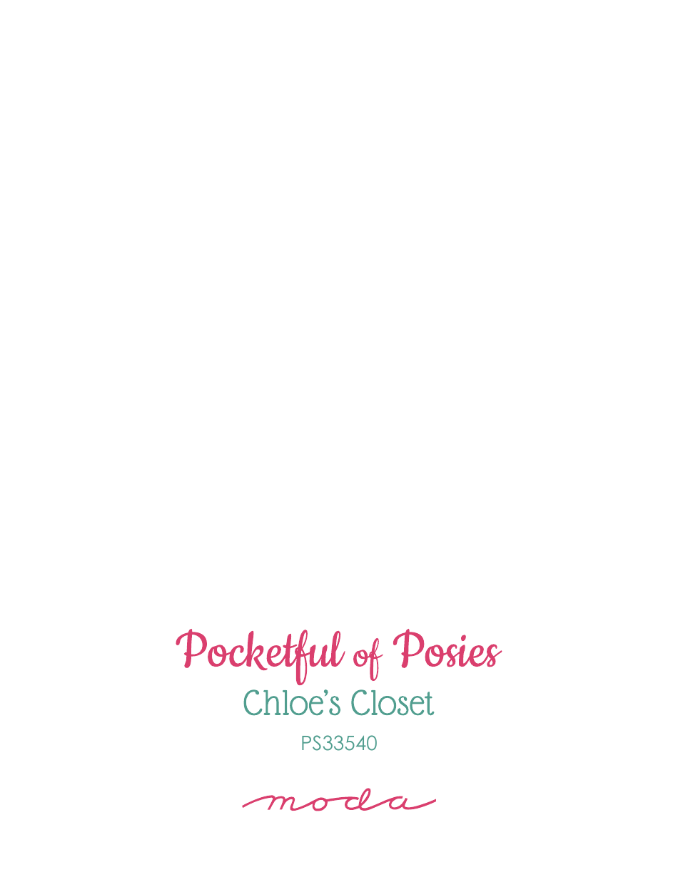 Pocketful of Posies Quilt Pattern Templates, Page 10