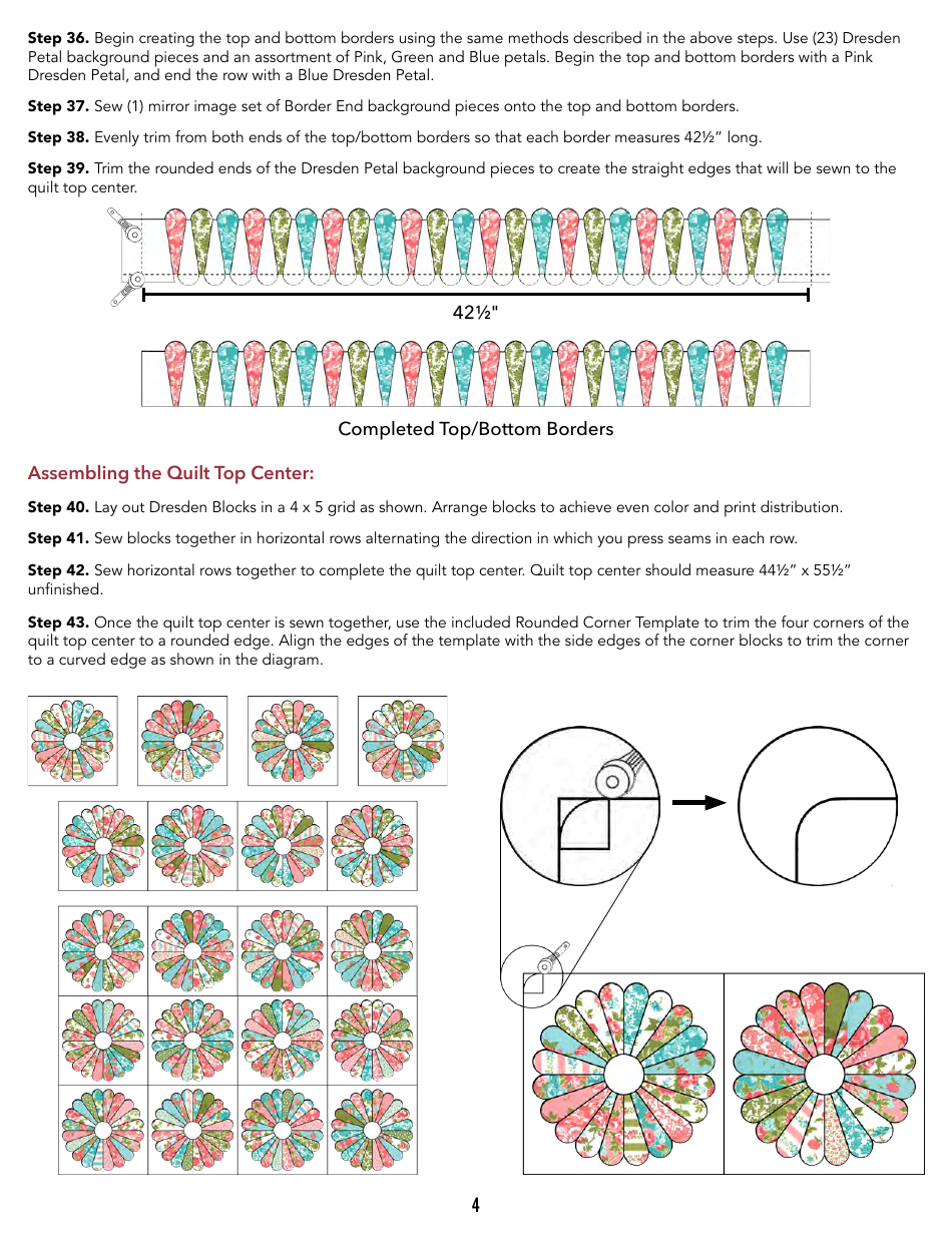 Pocketful of Posies Quilt Pattern Templates, Page 5