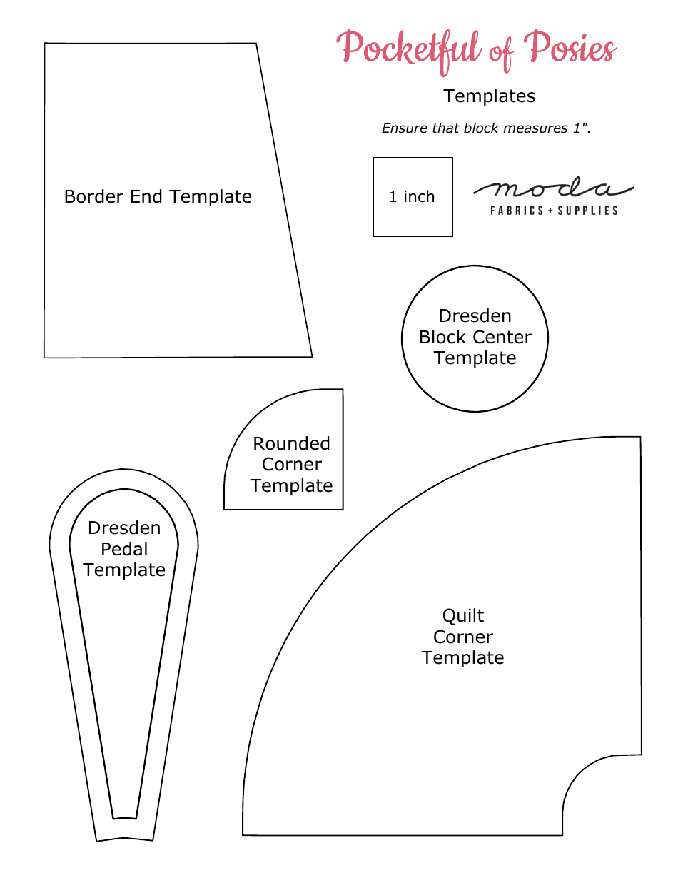 Pocketful of Posies Quilt Pattern Templates, Page 9