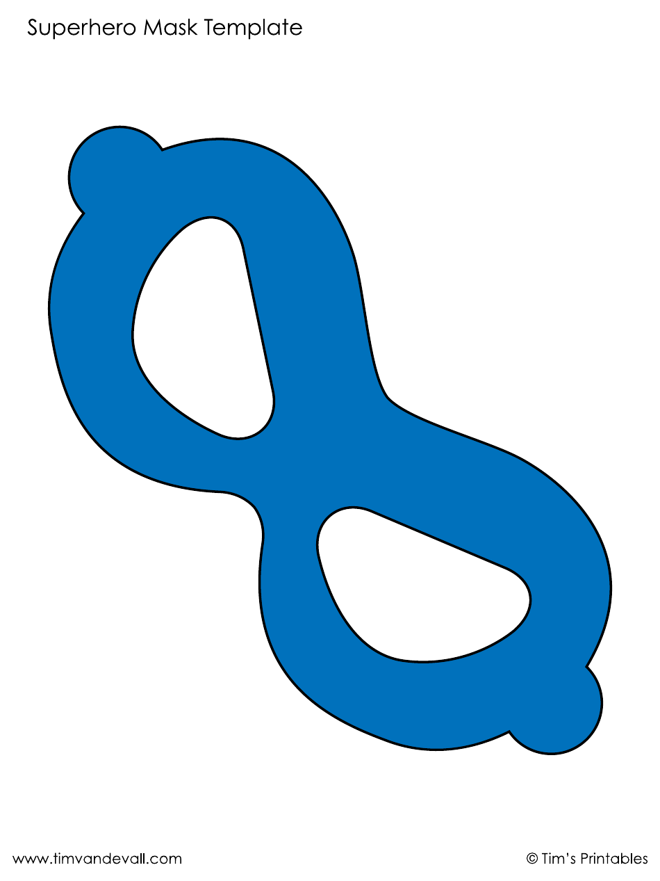 Superhero Mask Templates - Tims Printables, Page 3