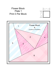 Floral Quilt Block Pattern Template, Page 5