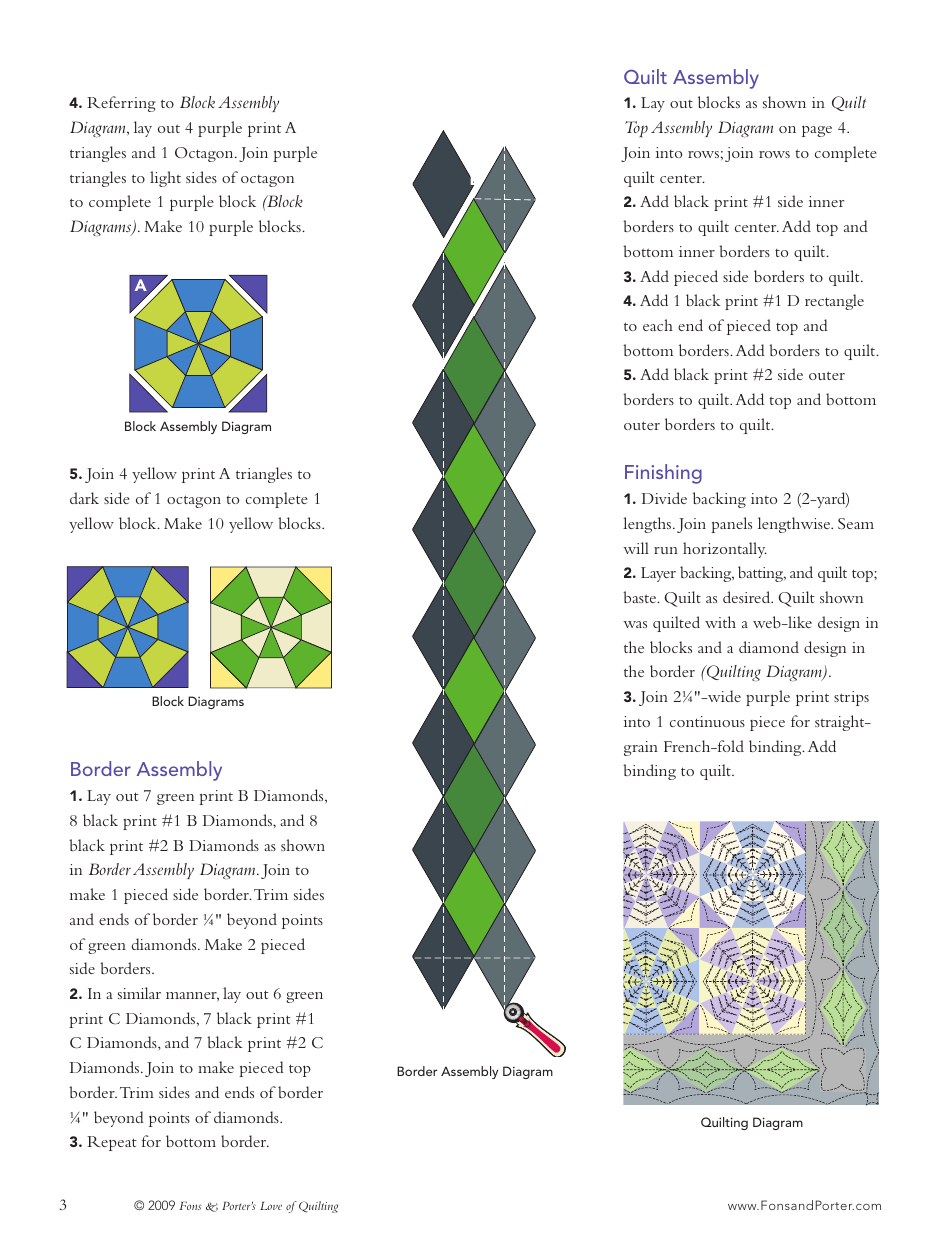 Shadow Play Quilt Pattern Templates, Page 3