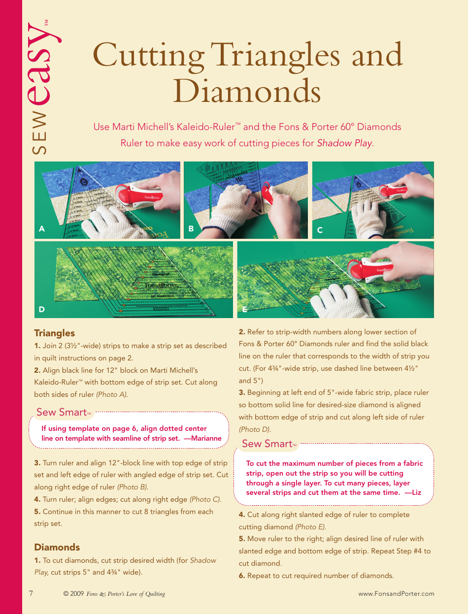 Shadow Play Quilt Pattern Templates, Page 7