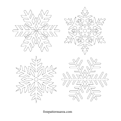 Document preview: Snowflake Outline Templates