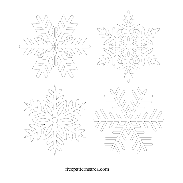 Snowflake Outline Templates
