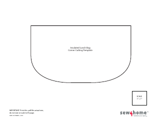 Document preview: Insulated Lunch Bag Corner Cutting Template