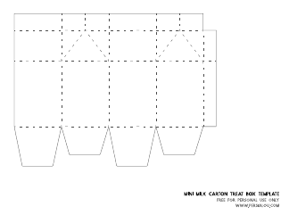 Document preview: Mini Milk Carton Treat Box Template