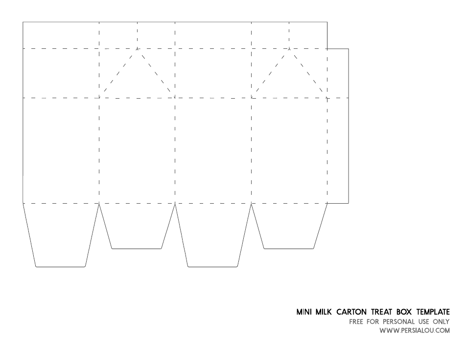 Mini Milk Carton Treat Box Template Download Printable PDF Templateroller