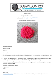 Document preview: Easy Flower Crochet Pattern