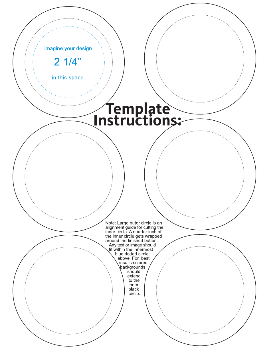 2 1 / 4 Button Template, Page 1