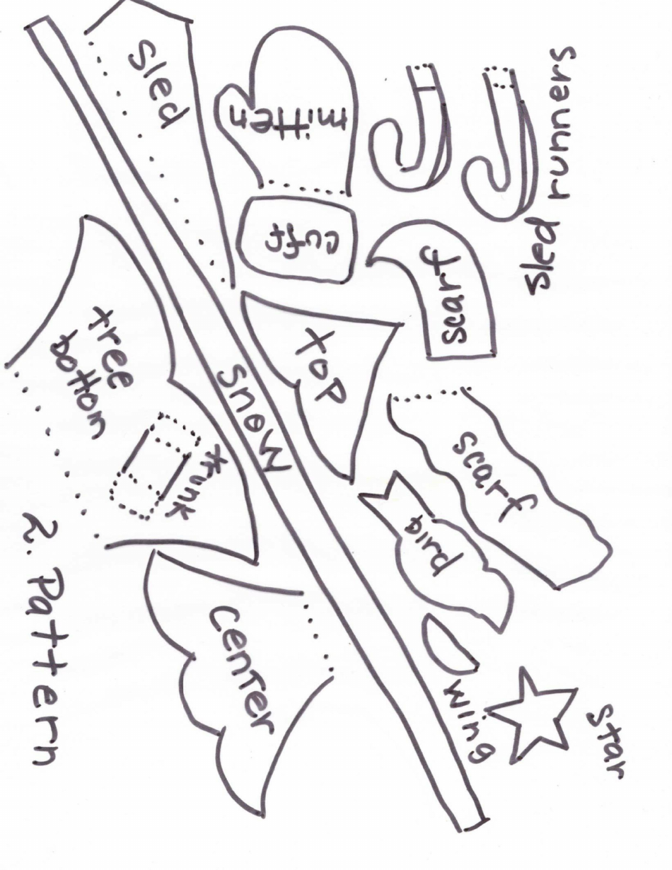 Let It Snow Mystery Quilting Pattern Templates, Page 12